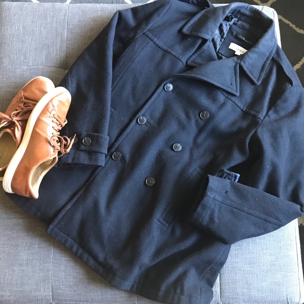 Calvin Klein Wool Peacoat Jacket